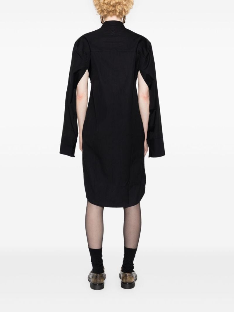 Black Belted Cotton Dress