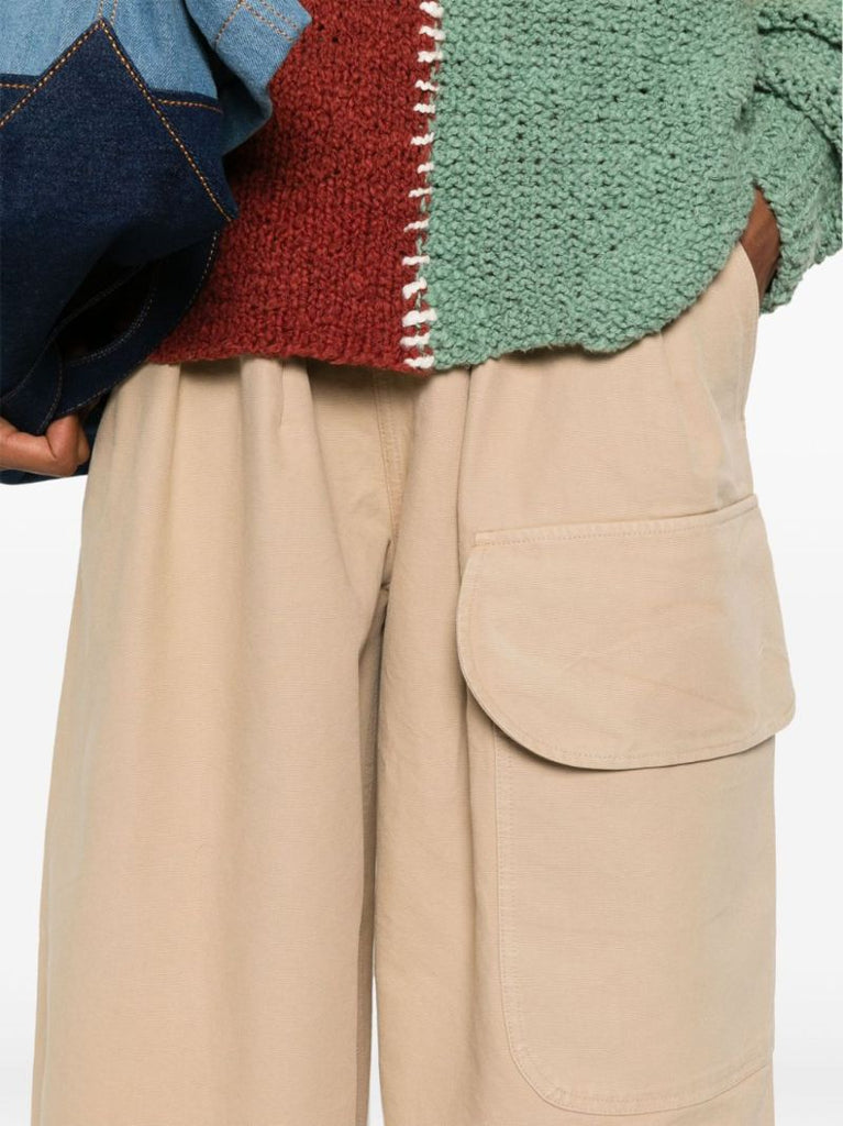 Neutral Organic Cotton Wide-leg Trousers