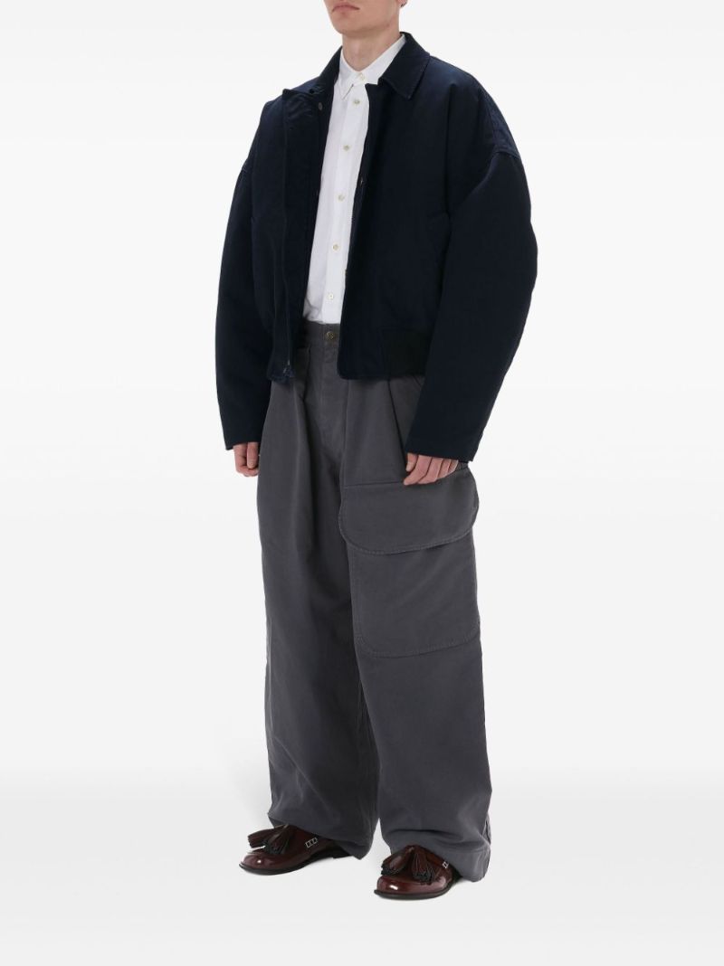 Blue Cropped Organic Cotton Shirt Jacket