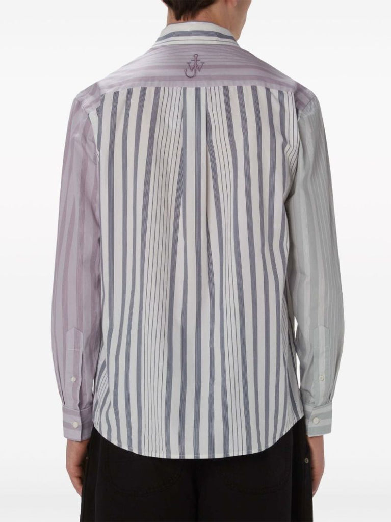 Grey Striped Cotton Shirt