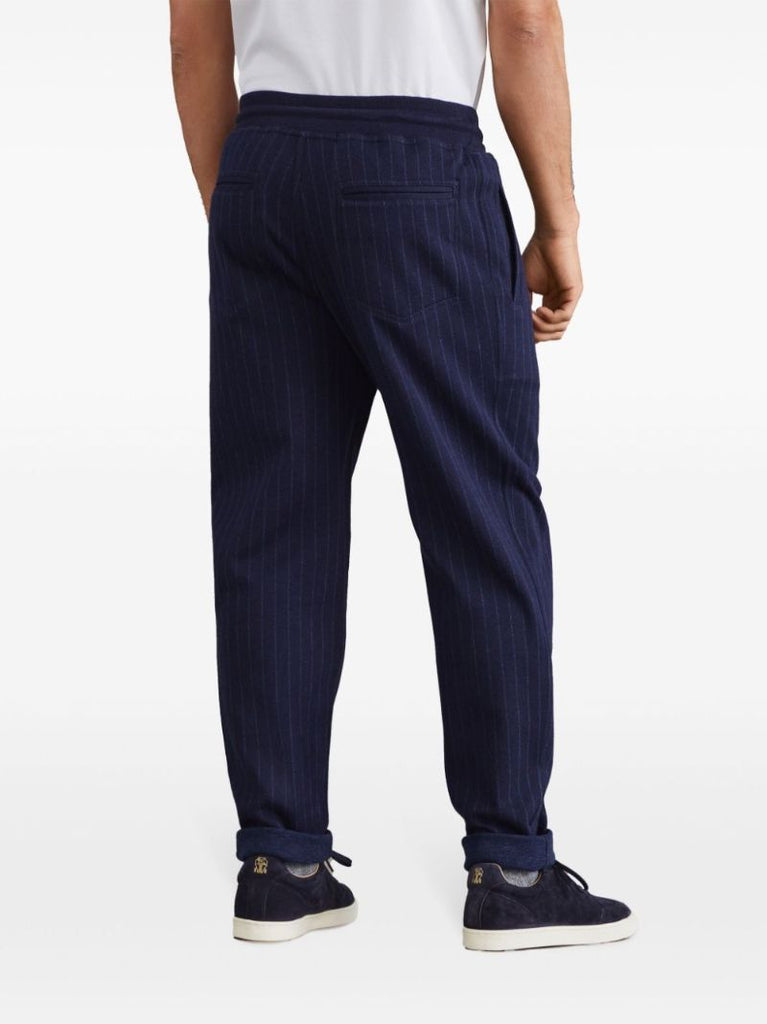 Blue Striped Track Pants
