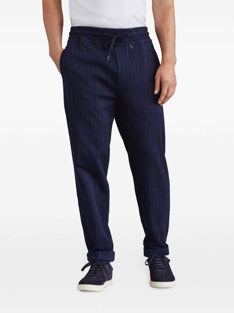 Blue Striped Track Pants