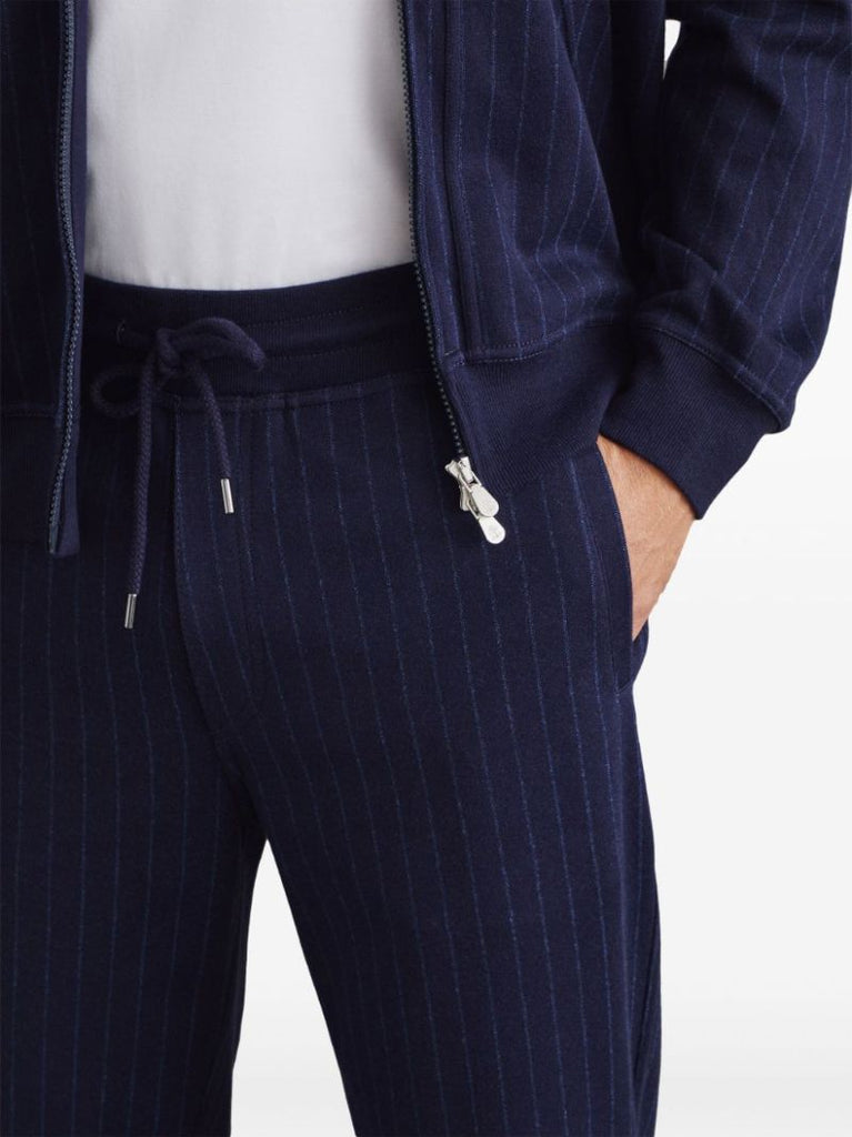 Blue Striped Track Pants