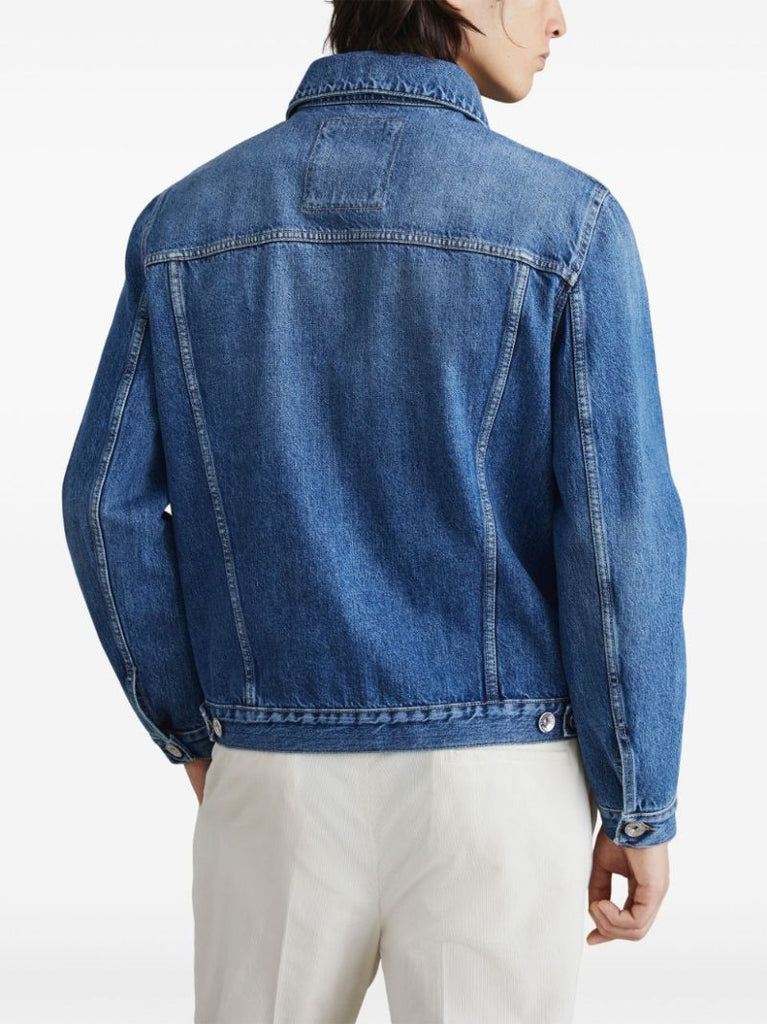 Blue Single-breasted Denim Jacket