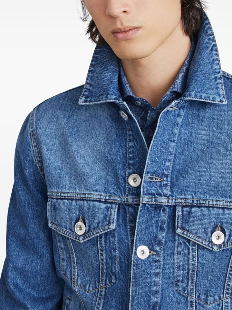 Blue Single-breasted Denim Jacket