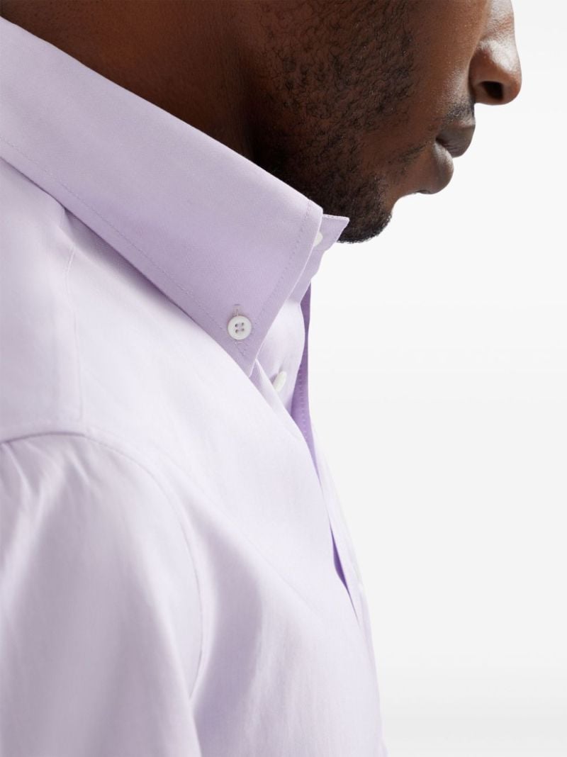 Purple Button-down Cotton Shirt