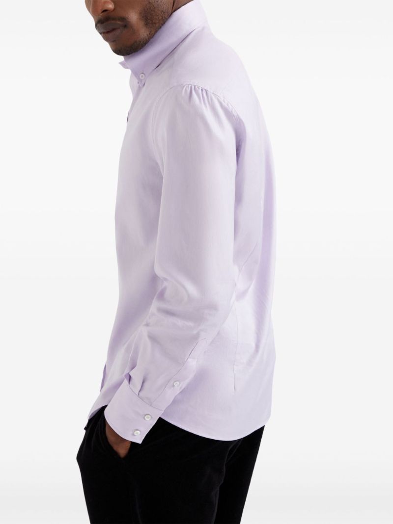 Purple Button-down Cotton Shirt