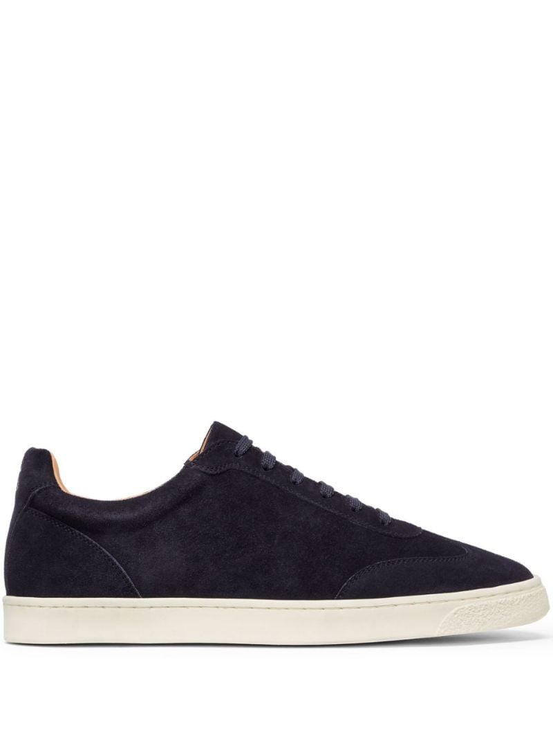 Blue Low-top Suede Sneakers