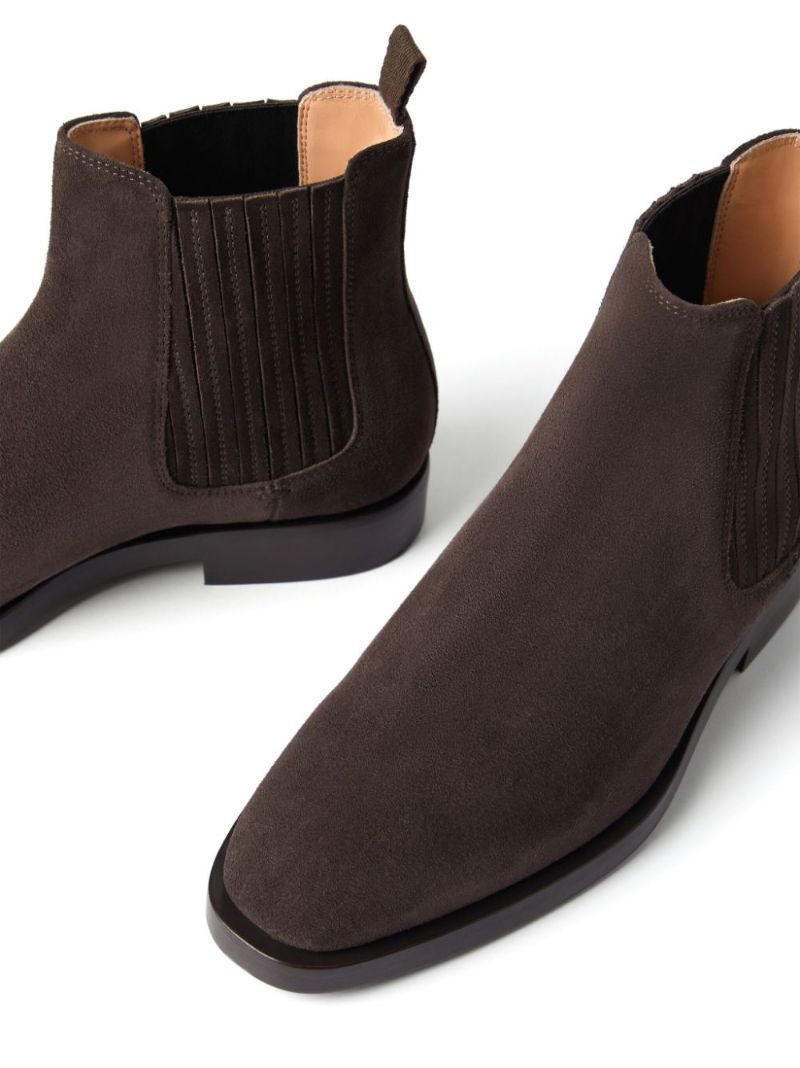 Brown Suede Ankle Boots