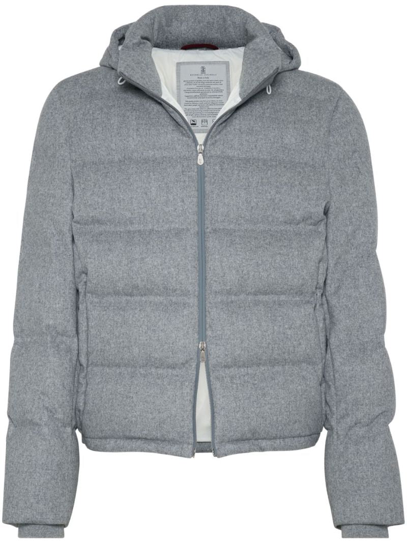 Grey Quilted Wool Jacket