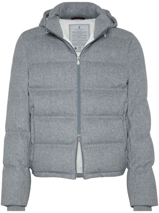 Grey Quilted Wool Jacket