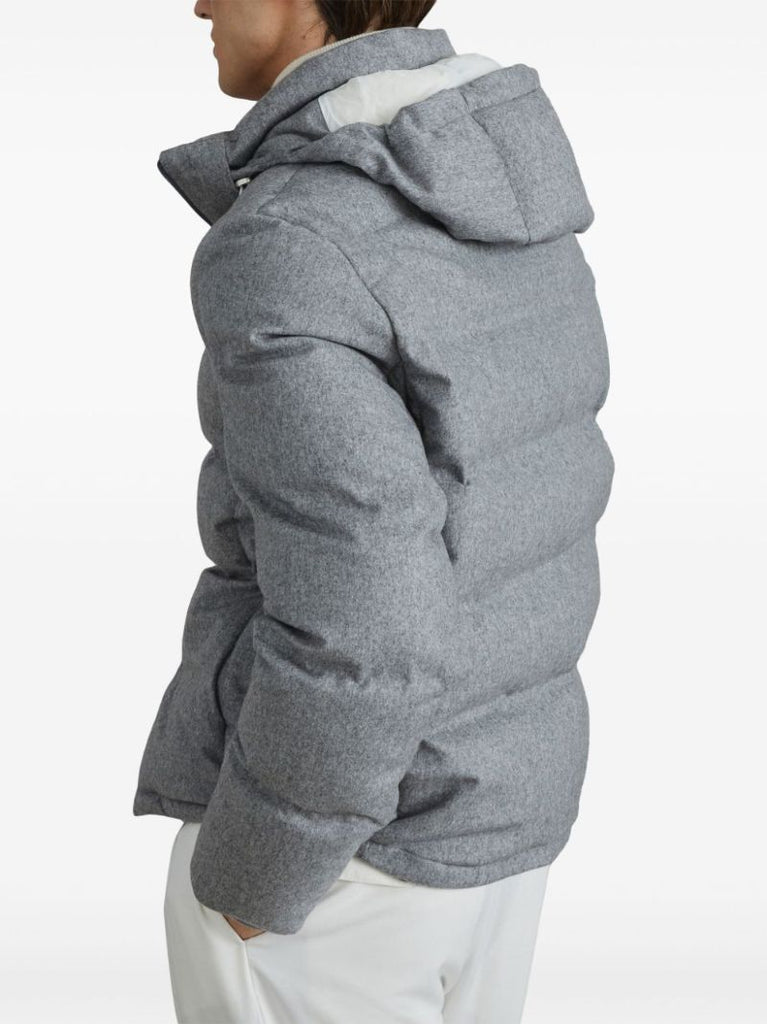 Grey Quilted Wool Jacket