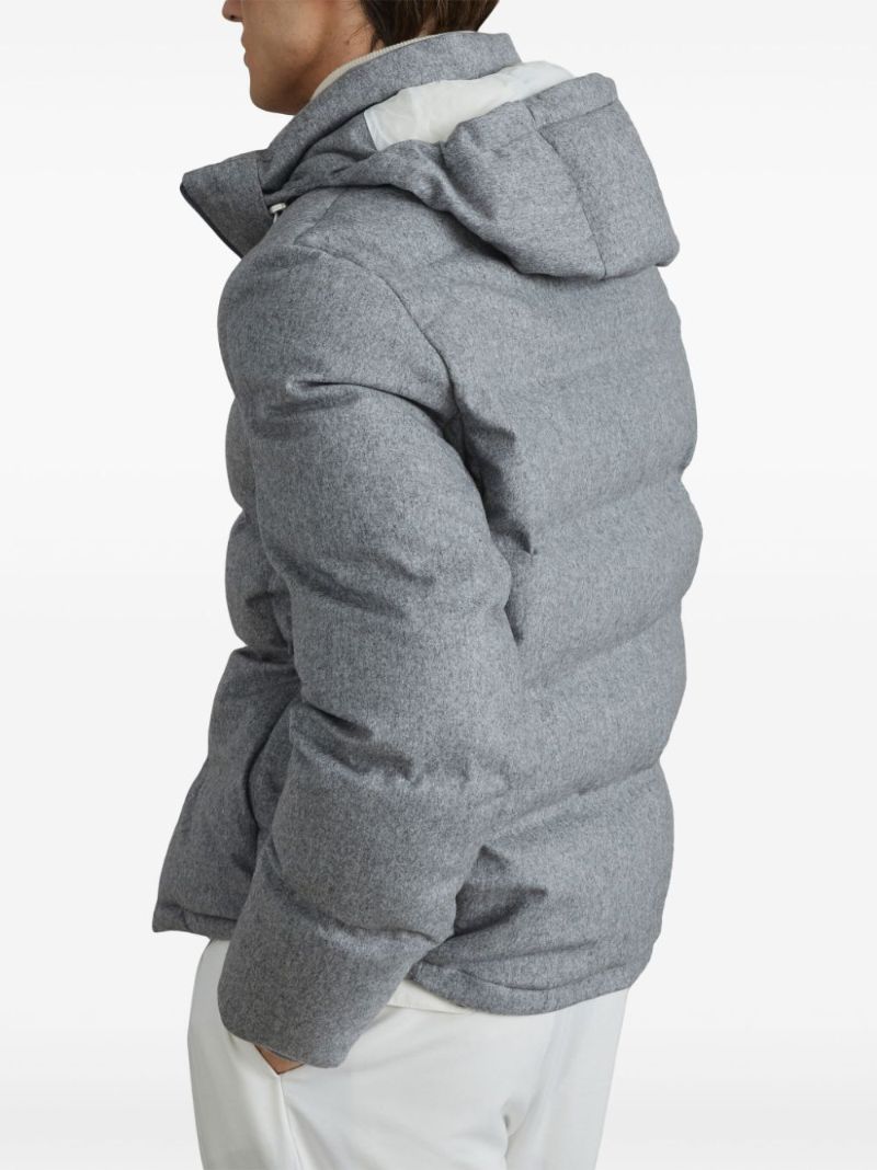 Grey Quilted Wool Jacket