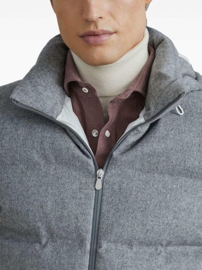 Grey Quilted Wool Jacket