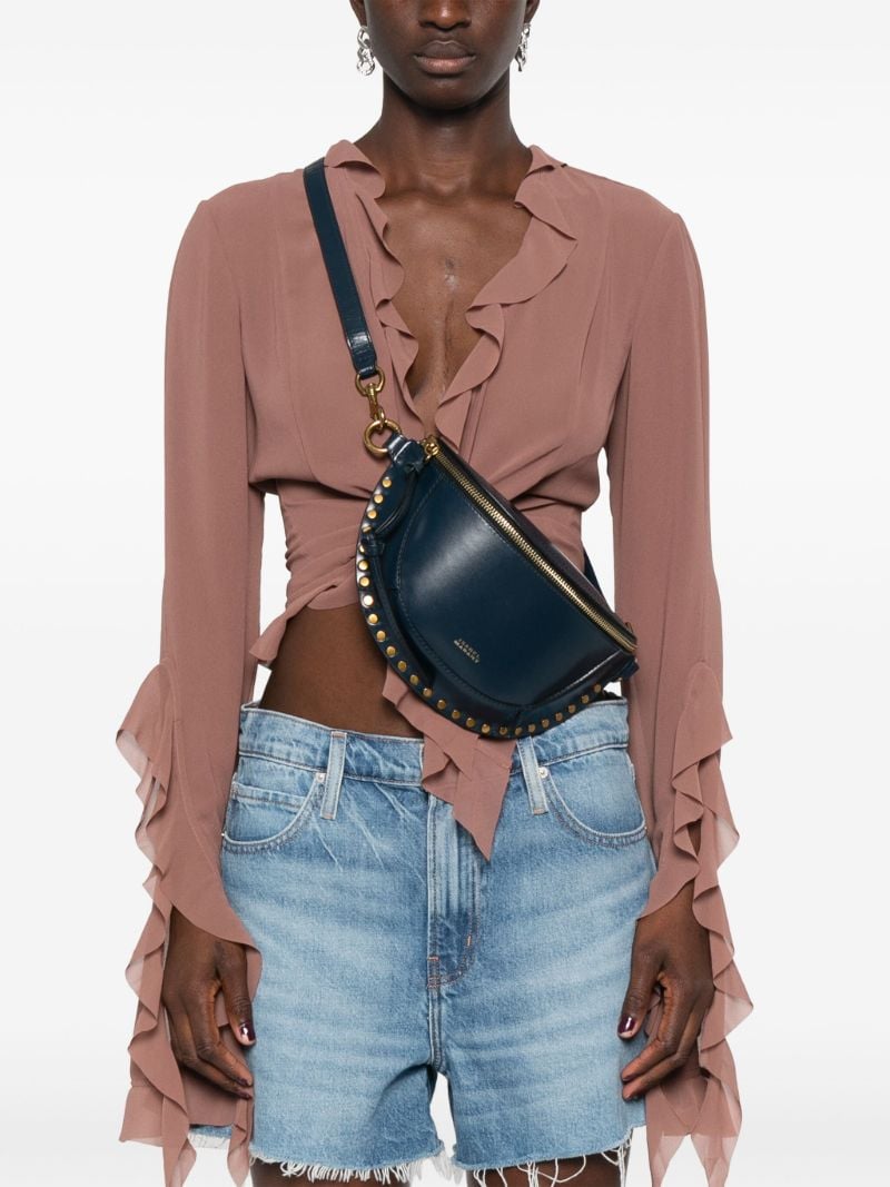 Blue Skano Leather Belt Bag