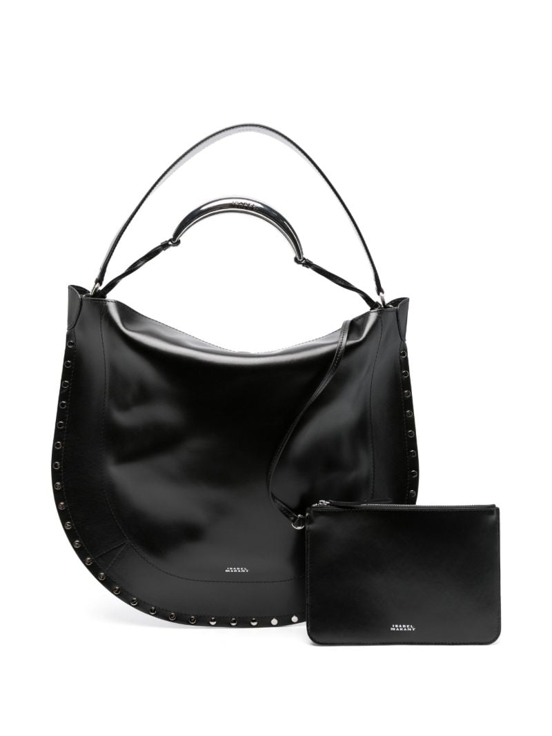 Black Oskan Leather Shoulder Bag