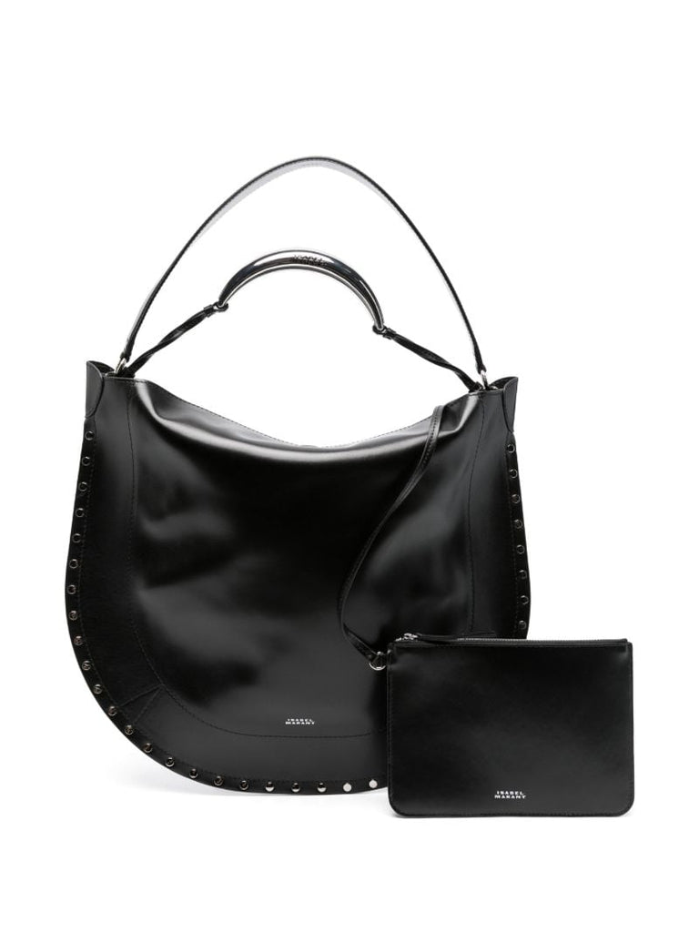 Black Oskan Leather Shoulder Bag