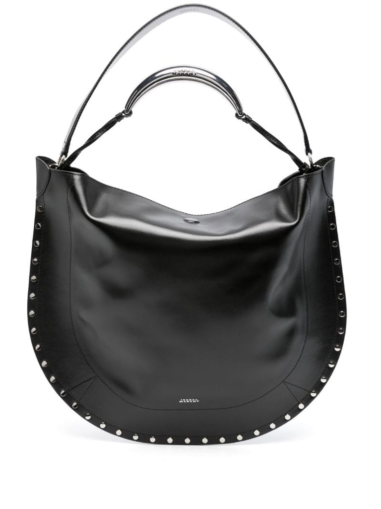 Black Oskan Leather Shoulder Bag