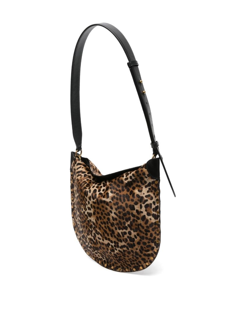 Brown Oskan Leopard-print Shoulder Bag