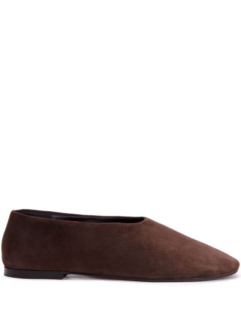 Brown Glove Suede Slippers