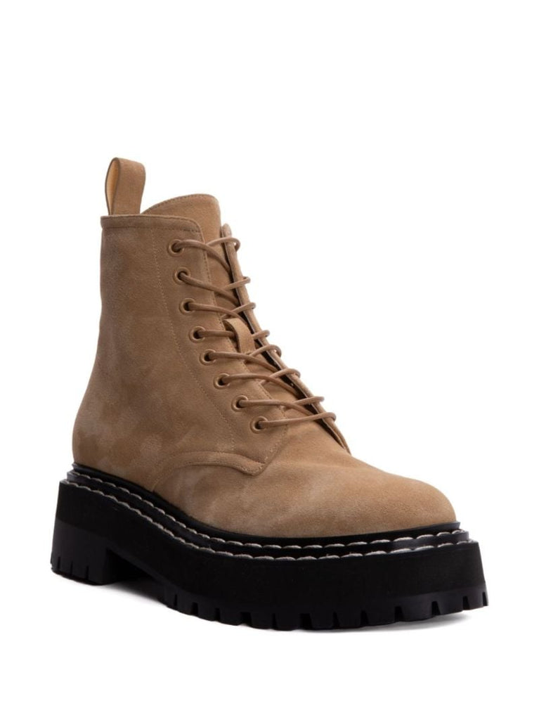 Lace-up Suede Boots