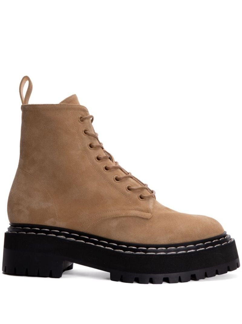 Lace-up Suede Boots