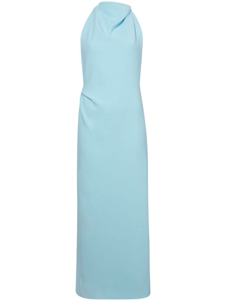Blue Faye Crepe Maxi Dress