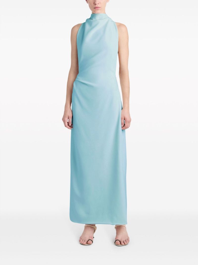Blue Faye Crepe Maxi Dress