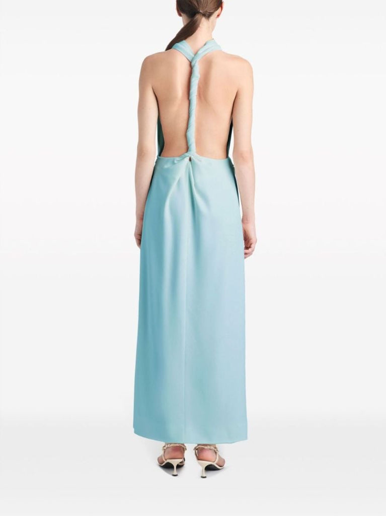 Blue Faye Crepe Maxi Dress