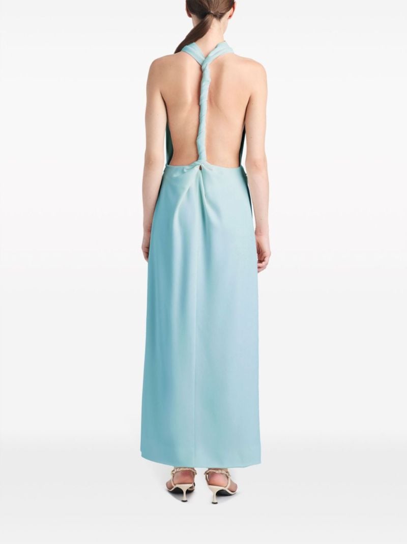Blue Faye Crepe Maxi Dress