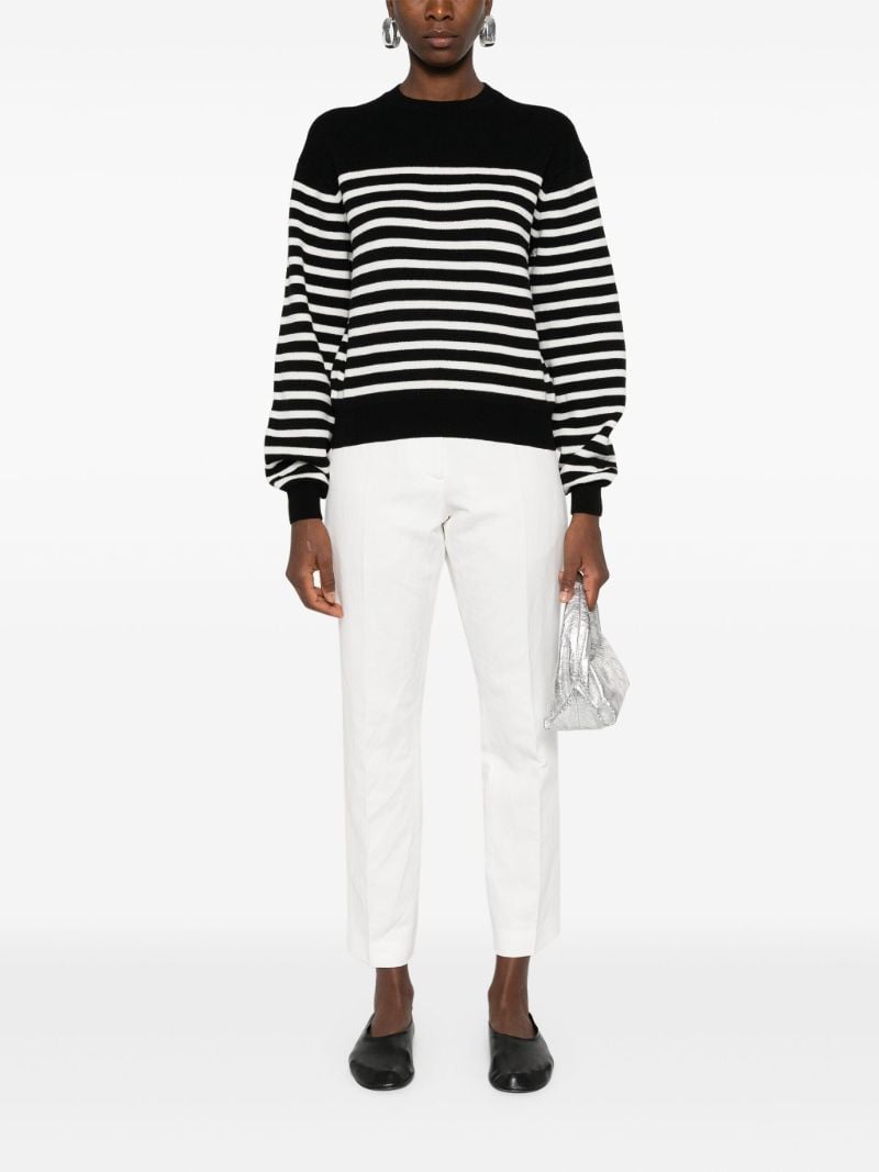 Black the Viola Striped Cashmere Sweater