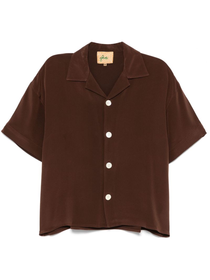 Brown Silk Shirt