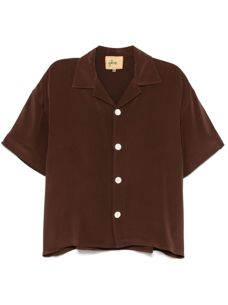 Brown Silk Shirt