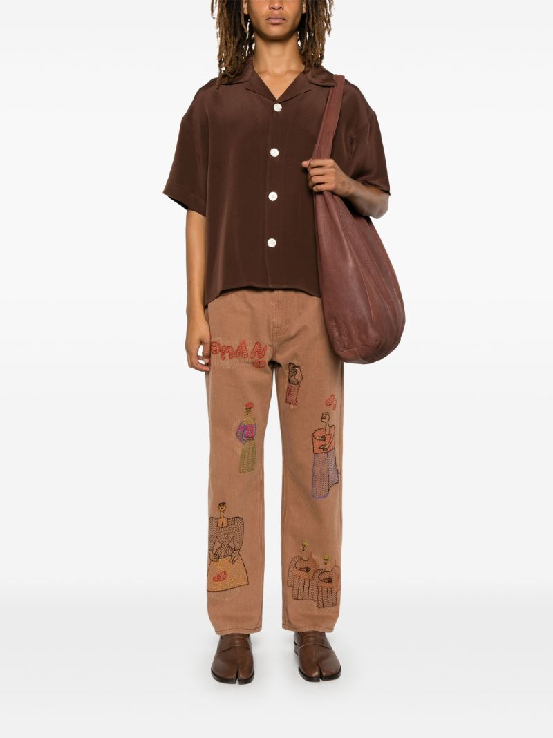 Brown Silk Shirt