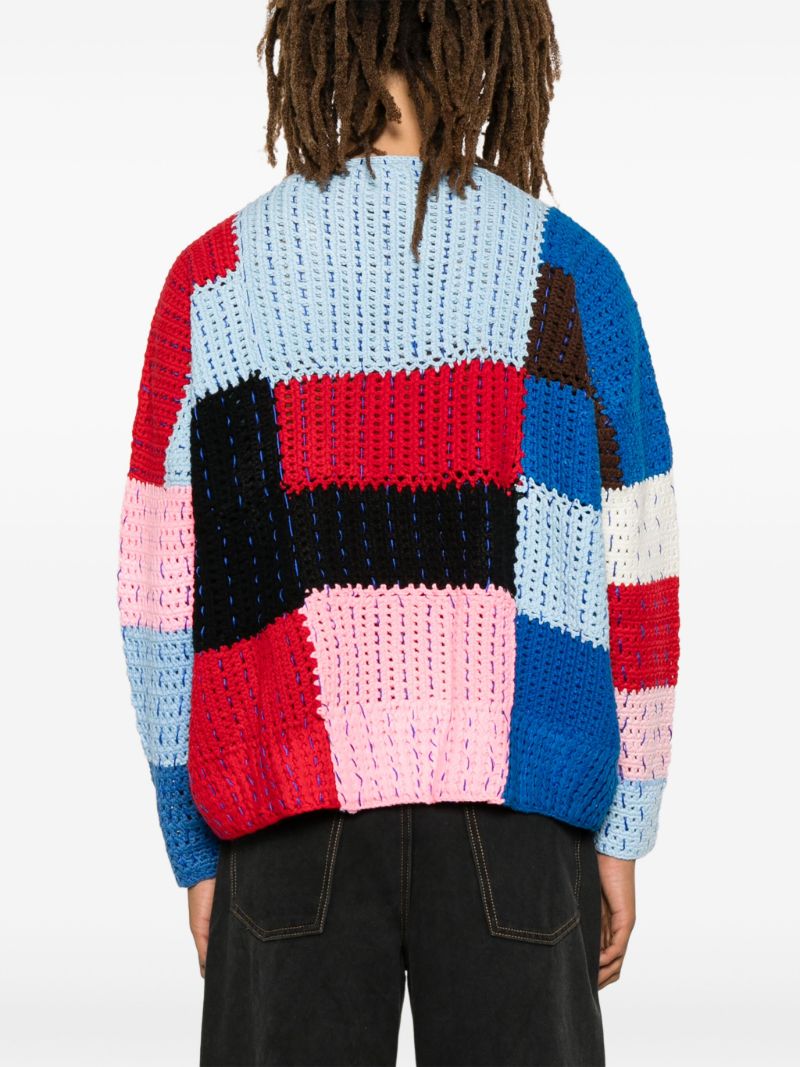 Blue Colour-block Sweater