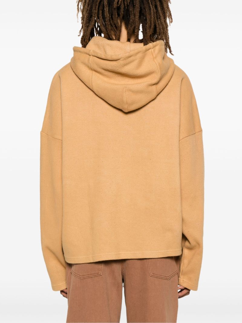 Brown Women-embroidered Hoodie a