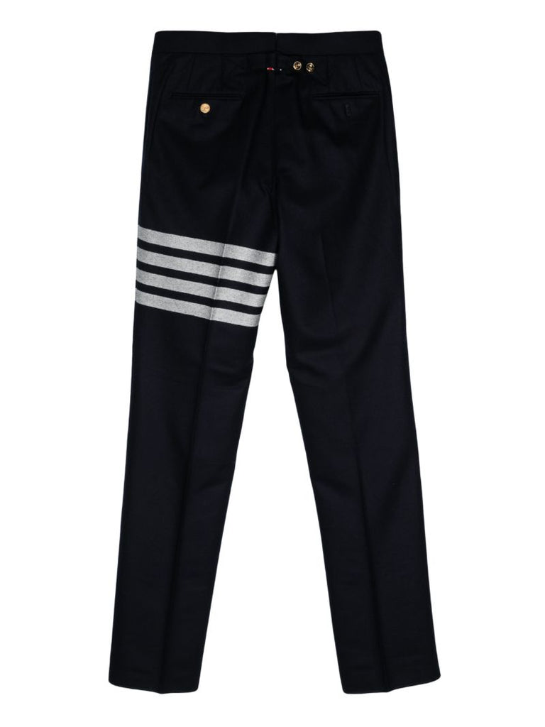 Blue 4-bar Tapered-leg Trousers