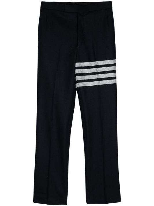 Blue 4-bar Tapered-leg Trousers