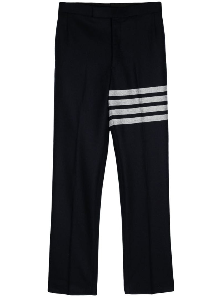 Blue 4-bar Tapered-leg Trousers
