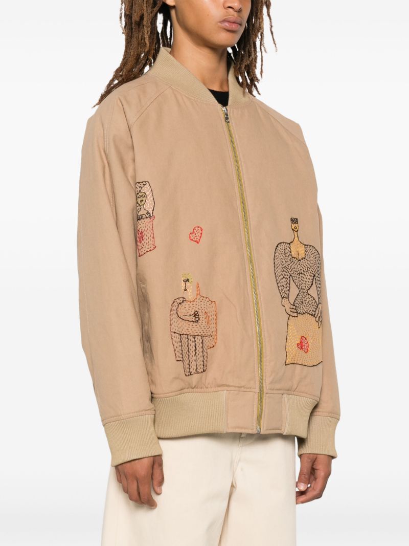 Neutral Woman-embroidered Bomber Jacket