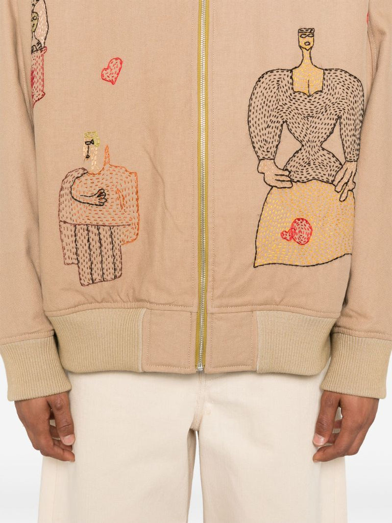 Neutral Woman-embroidered Bomber Jacket