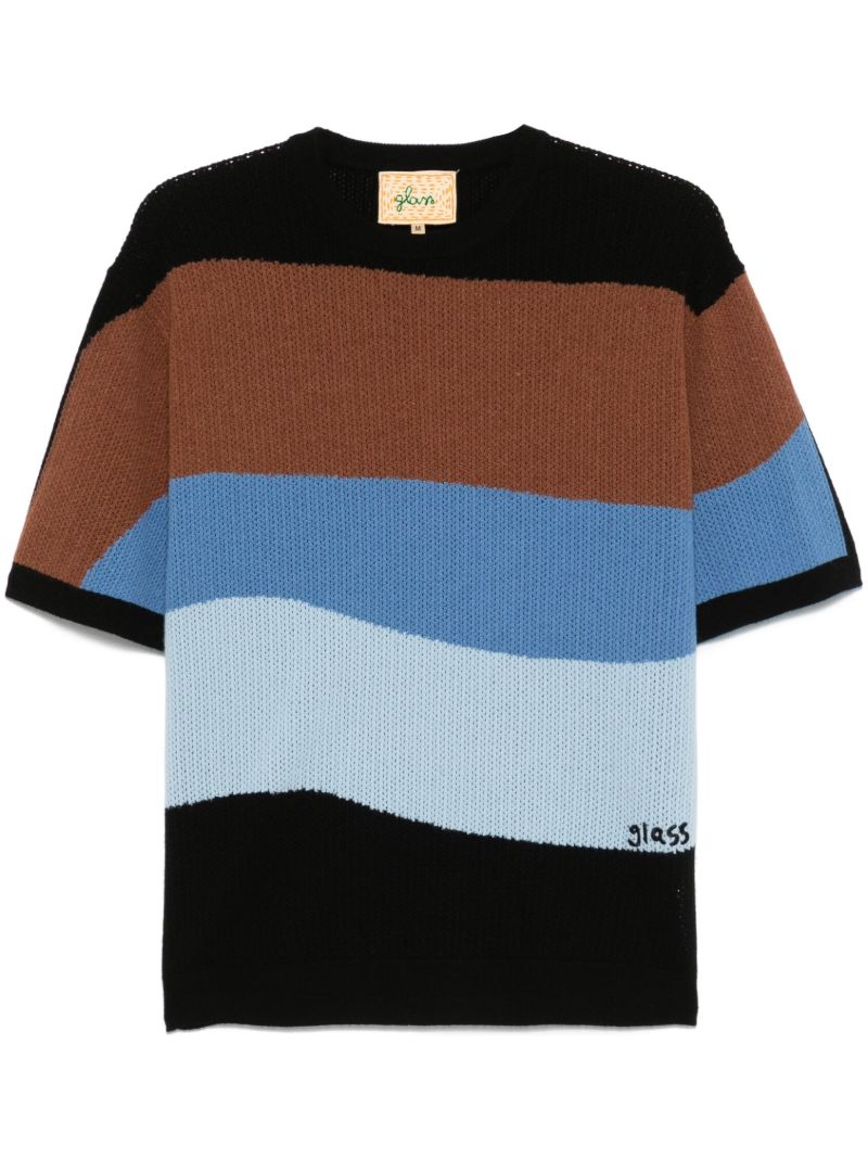Black Colour-block T-shirt