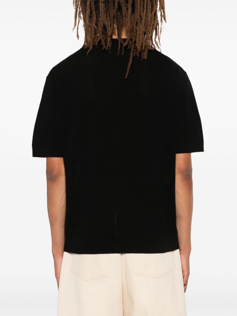 Black Colour-block T-shirt