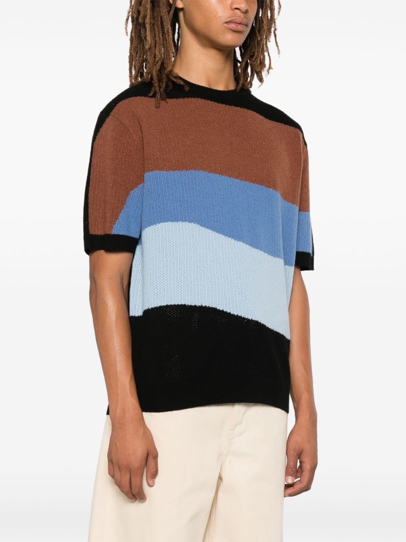 Black Colour-block T-shirt