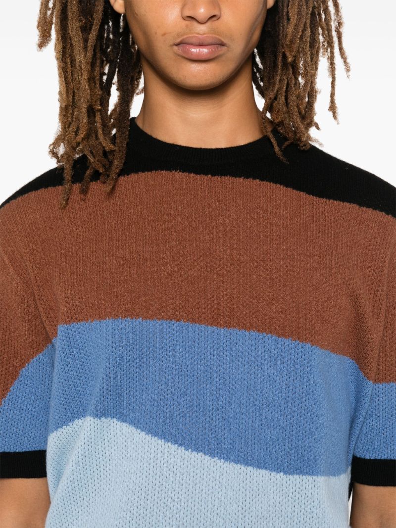 Black Colour-block T-shirt