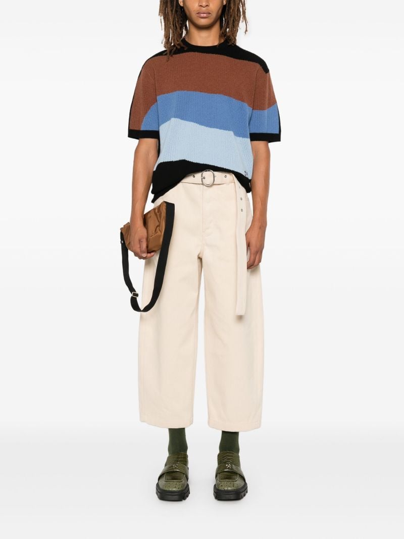 Black Colour-block T-shirt