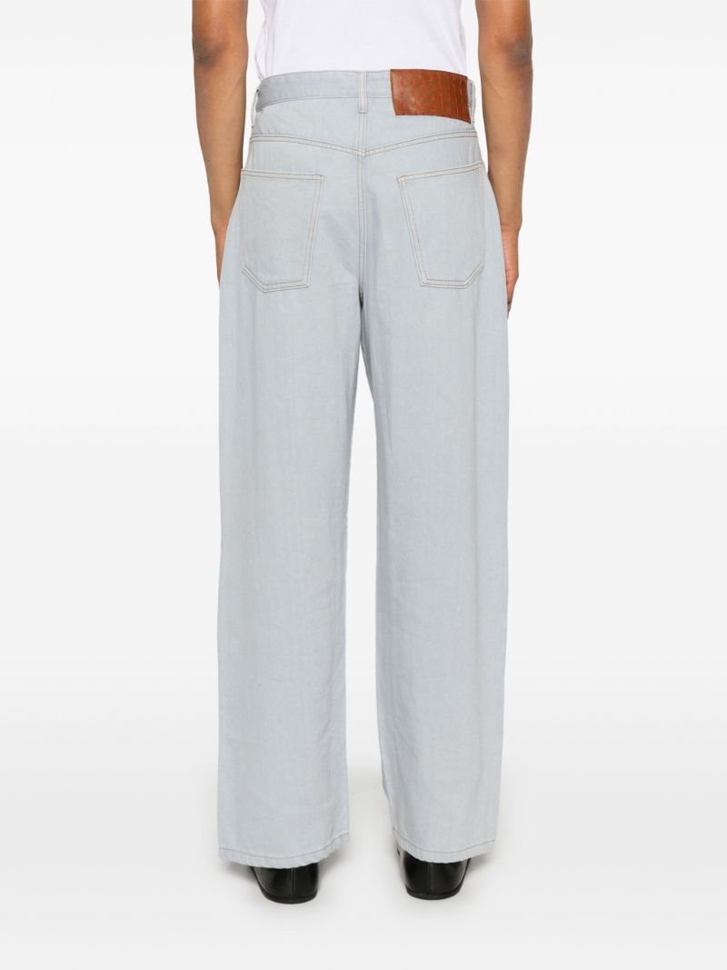 Blue Straight-leg Jeans