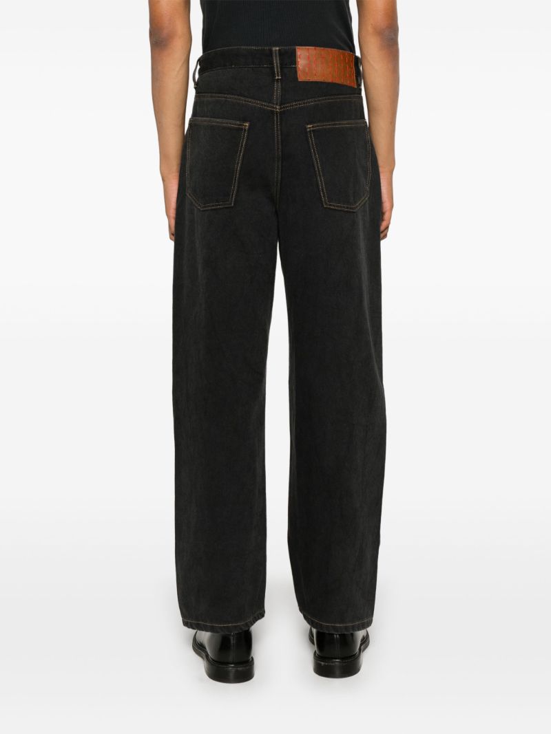 Black Straight-leg Jeans
