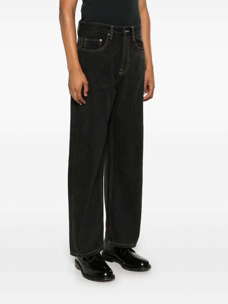Black Straight-leg Jeans