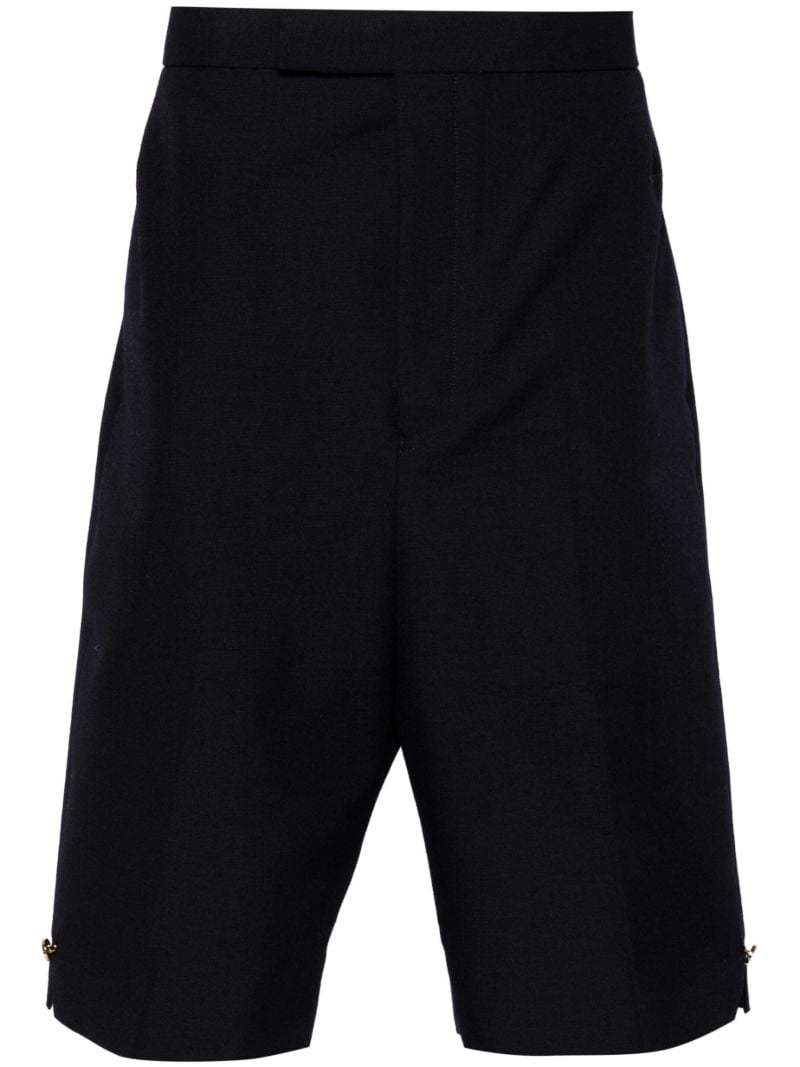 Blue Wool Bermuda Shorts